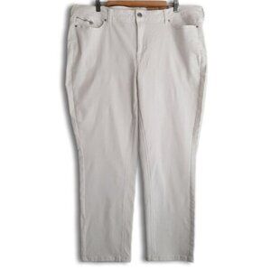 DC by Peningtons Slightly Curvy Slim Leg Jeans White Sz 22 Flawed